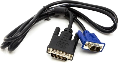 Видеокабель PowerPlant DVI-I (24+5) (M) - VGA (M) 1 м Черный (CA911981)