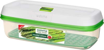 Емкость для хранения овощей и фруктов Sistema Freshworks Green 1.9 л (53115)