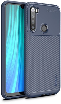 Чехол-накладка Ipaky Carbon Fiber Series/Soft TPU Case Xiaomi Redmi Note 8 Navy Blue