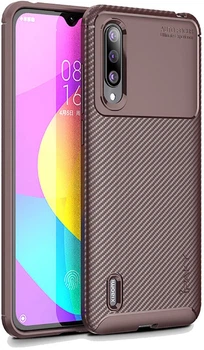 Чехол-накладка Ipaky Carbon Fiber Series/Soft TPU Case Xiaomi Mi A3/Mi CC9e Coffee