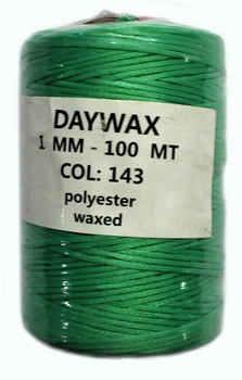 Нитка вощеная Daywax 1мм 100м Зеленый 143