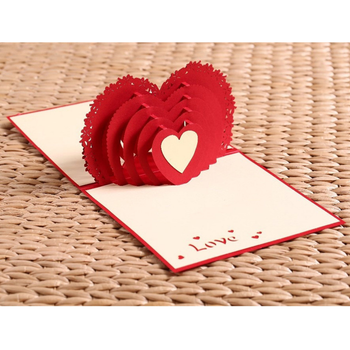 Объемная 3D открытка «Сердечко»: купить в интернет-магазине Super-Cards