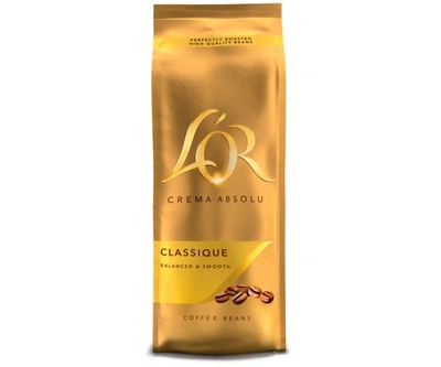 Кава l'or Crema Absolute Classic в зернах 500 г