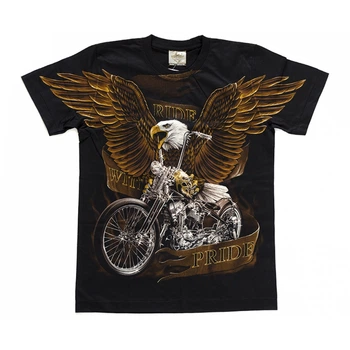 Футболка Rock Eagle Орел с мотоциклом (Ride Pride) Черный (00000002327), Размер L