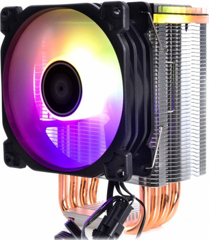 Кулер процесорний QUBE QB-OL1000GT (120mm/4pin/700-1800RPM/37.2Dba/4 тепл. трубки/3pin 5V ARGB)
