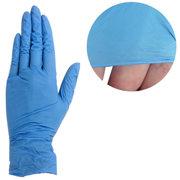 Перчатки нитриловые без талька голубые размер S 1 пара (0096277)