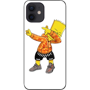 Силиконовый чехол SMTT для iPhone 12 mini с картинкой Барт Симпсон