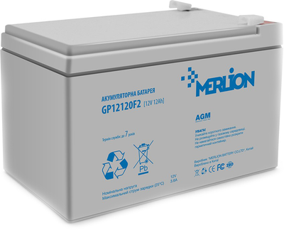 Аккумуляторная батарея MERLION AGM 12 V 12 Ah (GP12120F2)