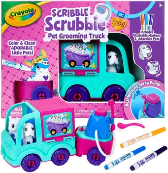 Набір для творчості Грумінг авто Washimals з фломастерами Малюй і змивай, Crayola Scribble
