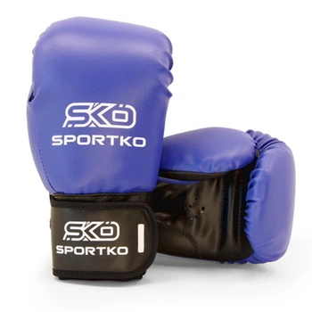 Боксерские перчатки SPORTKO ПД-1 12 унций синие