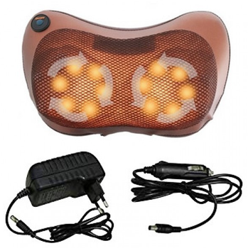 Массажная Подушка Massage pillow Original Инфракрасный роликовий массажер для шеи и спины
