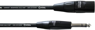 Инструментальный кабель Cordial Rean XLR male / plug 6.3 мм Stereo 0.3 м Black (CIM 0,3 MV)