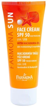Сонцезахисний крем для обличчя Farmona Sun SPF 50 знежирений 50 мл (5900117000717)