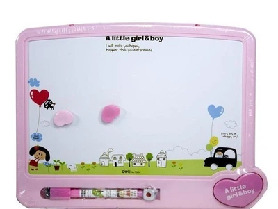Deli Доска магнитная детская 22х28 A littlle boy & girl маркер 7804