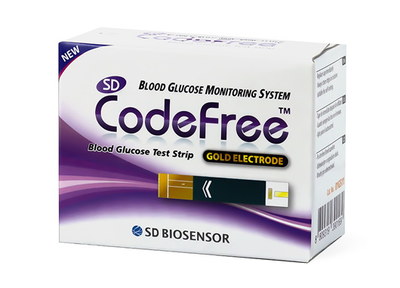 Тест-полоски для определения уровня глюкозы в крови КодФри (CodeFree), 50 шт.
