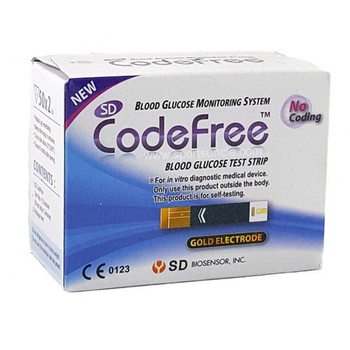 Тест-смужки для визначення рівня глюкози в крові КодФри (CodeFree), 50 шт.