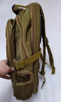 Туристичний, тактичний рюкзак BoyaBy 60 л вбудований USB порт Хакі
