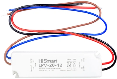 Zasilacz HiSmart 12V 1.67A 20W IP67 (LPV-20-12)
