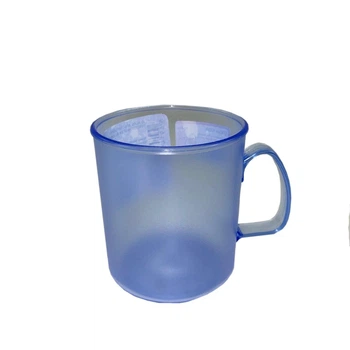 Кружка пластиковая Ucsan plastik прозрачная голубая M-910
