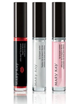 Набір Лак для губ Mary Kay Ultra Stay Lip Lacquer Kit, 3 в 1, суперстійка помада, Red, Вишня,