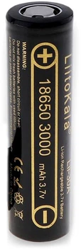 Акумулятор LiitoKala 18650 Li-Ion Lii-30A, 3000 мАг (2850-3250 мАг) 30A, 3.7V (2.75-4.2V) 1 шт Black (Lii-30A)