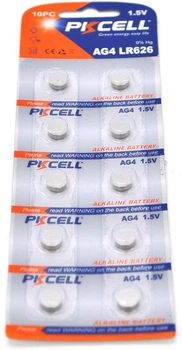 Батарейка щелочная PkCell 1.5V AG4 10 шт (PC/AG4-10B)