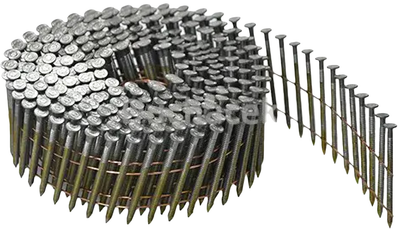 Гвозди BOSTITCH F280SP75Q, тип "F", для обойм барабанного типа, L = 75 мм, d = 2.8 мм, d головки 7.2 мм, винтовая насечка, без покрытия, 6000 шт