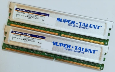 Пара игровой оперативной памяти Super Talent DDR2 4Gb (2Gb+2Gb) 800MHz PC2 6400U CL5 (T8UX4GC5) Б/У