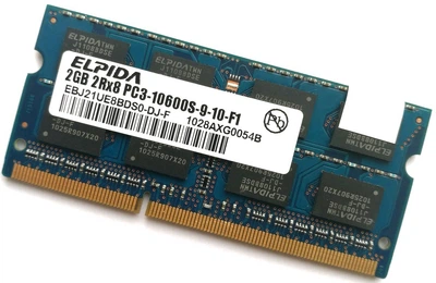 Оперативна пам'ять для ноутбука Elpida SODIMM DDR3 2Gb 1333MHz 10600s CL9 (EBJ21UE8BDSO-DJ-F) Б/У