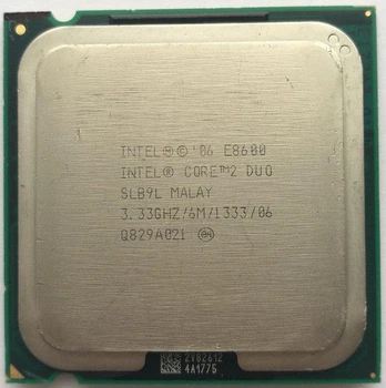 Процессор Intel Core 2 Duo E8600 E0 SLB9L 3.33 GHz 6 MB Cache 1333 MHz FSB Socket 775 Б/У
