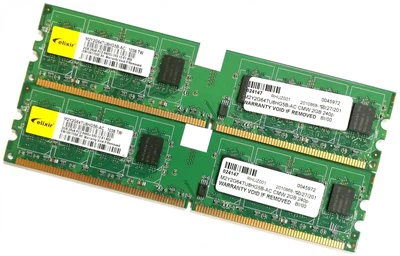 Пара оперативной памяти Elixir DDR2 4Gb (2Gb+2Gb) 800MHz PC2 6400U CL5 2R8 (M2Y2G64TU8HG5B-AC) Б/У