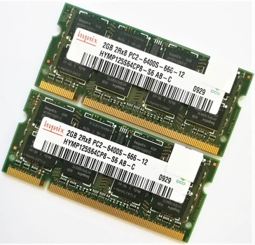 Комплект оперативной памяти Hynix SODIMM DDR2 4Gb (2Gb+2Gb) 800 MHz 6400s CL6 (HYMP125S64CP8-S6 AB-C) Б/У