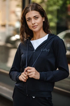 Бомбер жіночий на блискавці 1 WearMe, Маріем темно-синій XS (42)