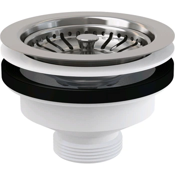 Водослив для мойки ALCA PLAST 6/4" с нержавеющей решеткой DN115 (8594045936285)