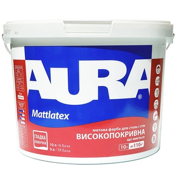 Краска интерьерная AURA Mattlatex для потолков и стен 20л (белая B1)