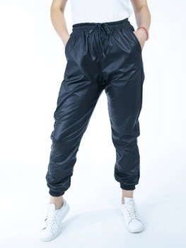 Джоггеры женские из эко-кожа S-L 25331 S