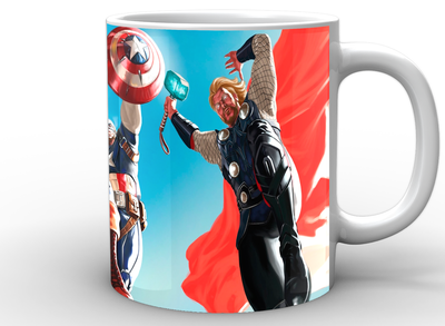 Кухоль GeekLand білий Avengers Месники фан арт AG.02.010