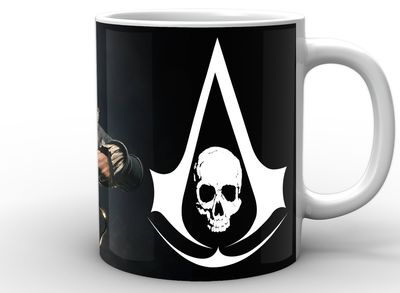 Кружка GeekLand белая Assassins Creed&nbsp;Кредо Ассасина&nbsp;черный флаг&nbsp;AC.02.06