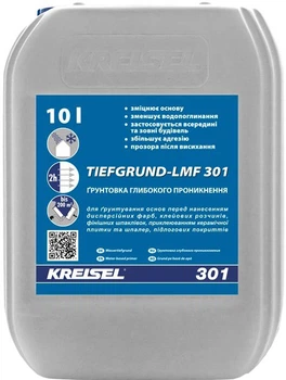 Грунтовка глибокопроникна Kreisel 301 Tiefgrund 10 л Прозора (E10114)