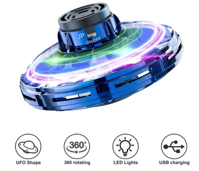 Инновационная игрушка летающий спиннер PTW с LED подсветкой Blue (G0096)
