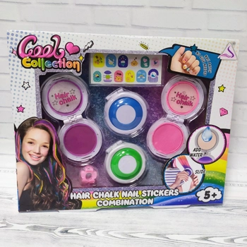 Набор детской косметики YG Toys мелки для волос, наклейки на ногти (J-2014)