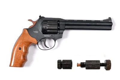 Револьвер под патрон Флобера Safari РФ 461 М бук + Обжимка для патронов