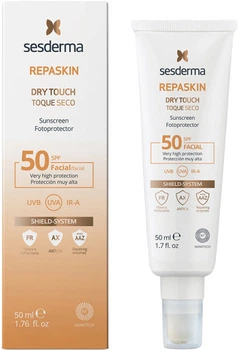 Сонцезахисний крем-гель для обличчя Sesderma Repaskin Dry Touch SPF 50 50 мл (8429979264022)