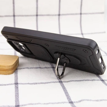 Ударопрочный чехол Camshield Serge Ring для Xiaomi Poco X3 NFC / Poco X3 Pro Черный Без бренда