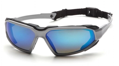 Балістичні окуляри Pyramex HIGHLANDER SILVER Ice Blue Mirror