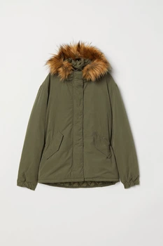 Парка H&M XS хаки 6624768