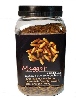 Опариш сухий натуральний Буся Maggot. Банка 600мл/250г