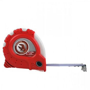 Рулетка с металлическим полотном 5 м x 25 мм 'Супер Магнит' blister INTERTOOL MT-0306
