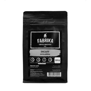 Кава Арабіка 100% Fabrika Coffee Decaff без кофеїну (250 г)