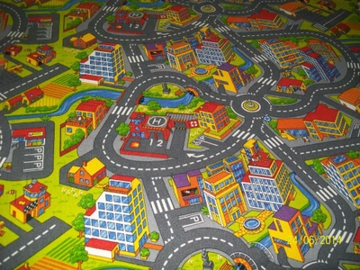 Ковролин AW Смарт Сити 4 м разноцветный с рисунком